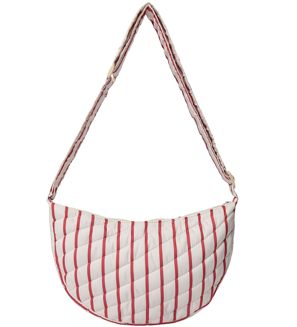 Sofie Schnoor Hliðartaska - Off White/Berry Striped