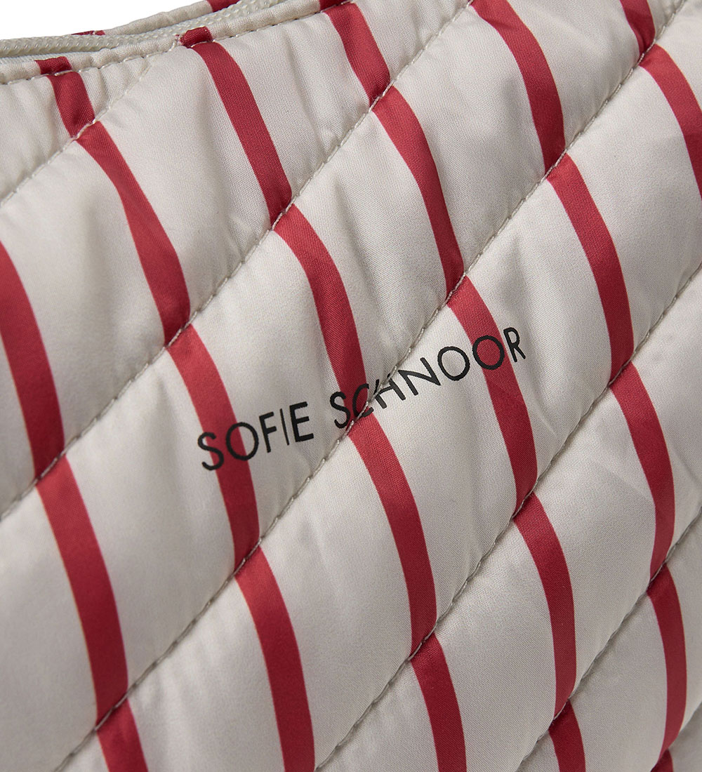 Sofie Schnoor Hliðartaska - Off White/Berry Striped