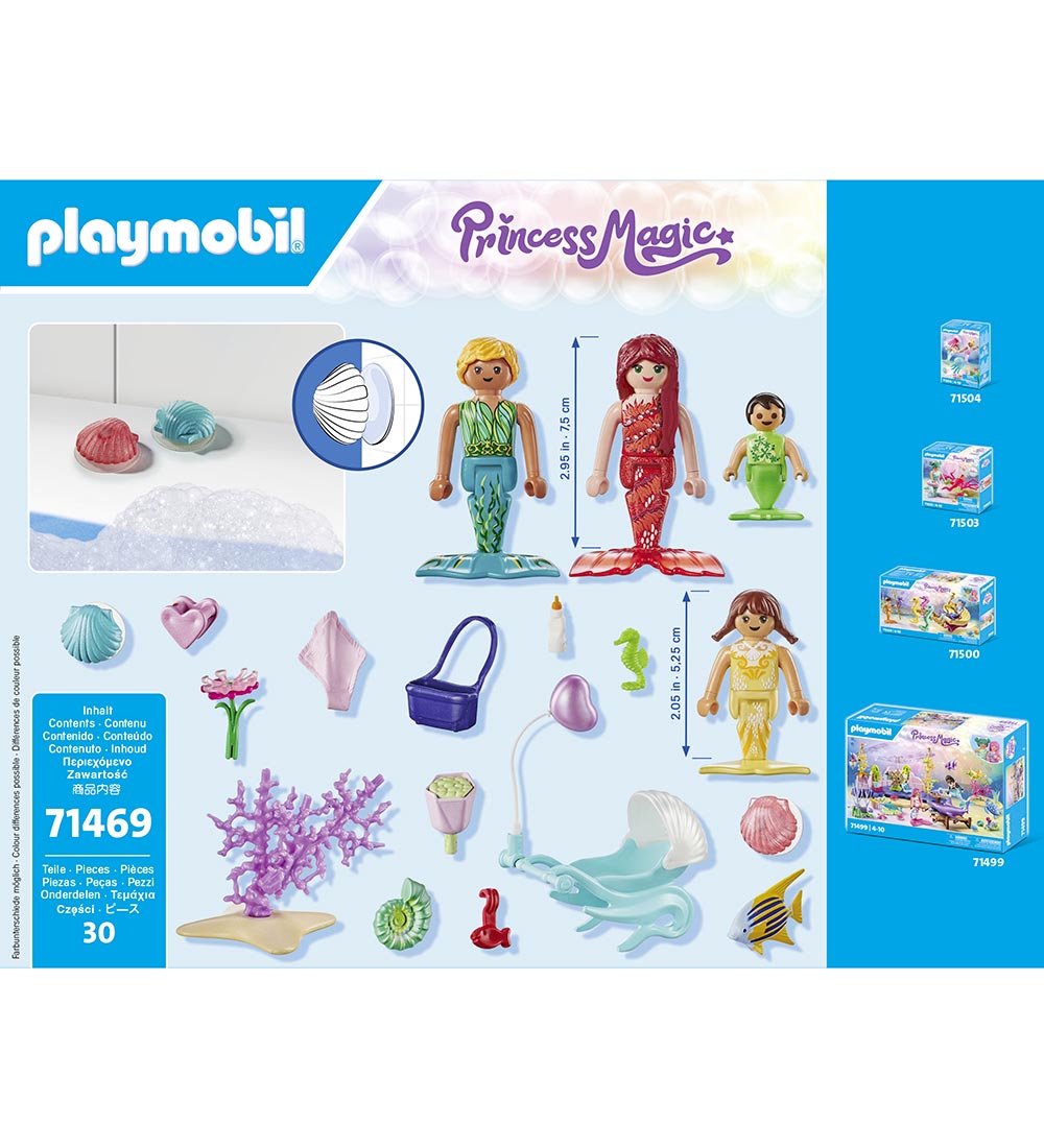 Playmobil Princess Magic - Loving Mermaid Family - 30 Parts - 71