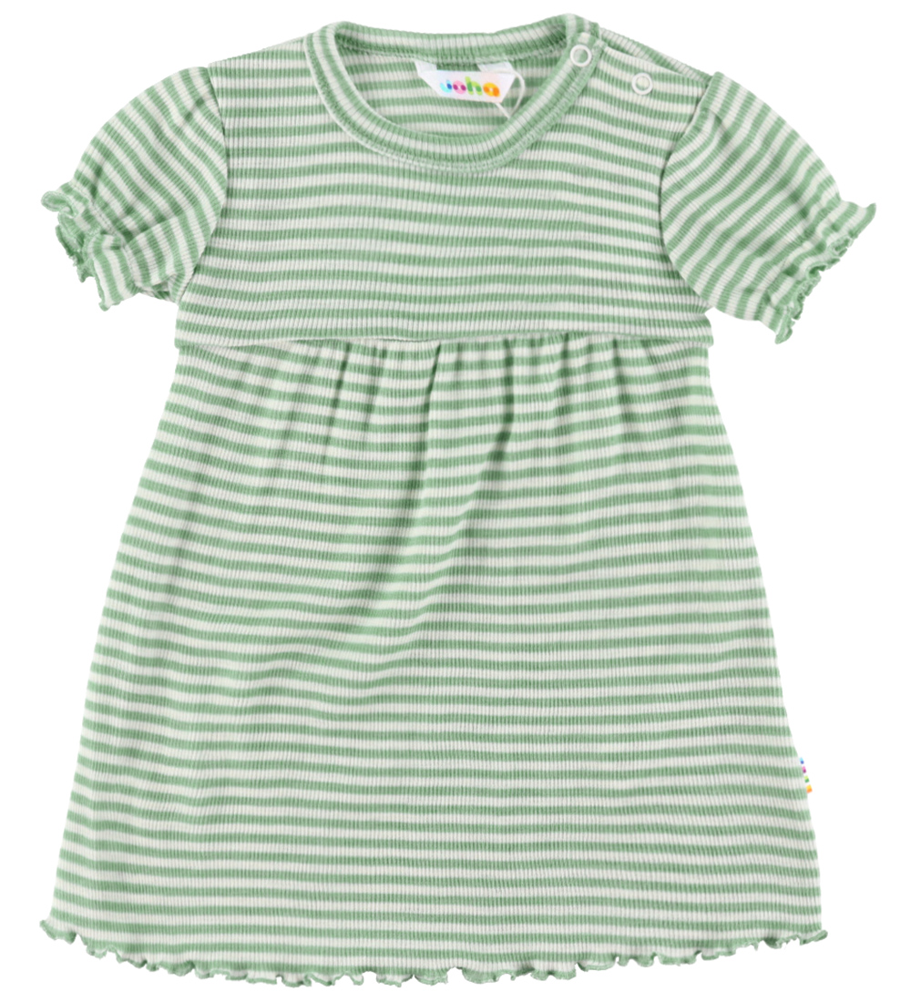 Joha Jurk - Wol/Zijde - Rib - Groen/Wit