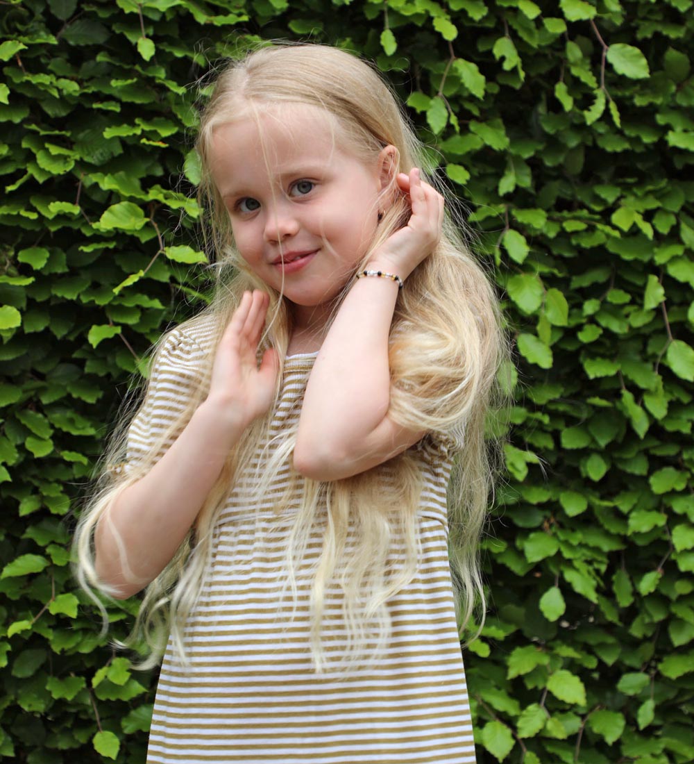 Joha Jurk - Wol/Zijde - Rib - Geel/Wit