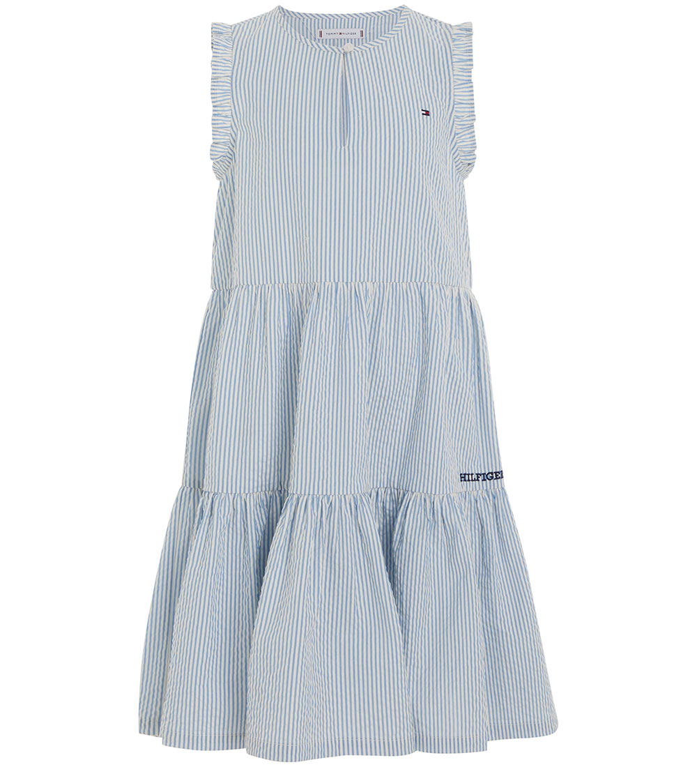 Tommy Hilfiger Klänning - Seersucker - Blue Spell Stripe