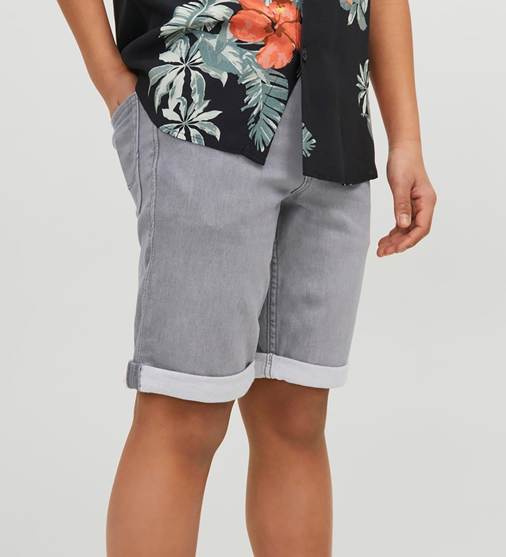 Jack & Jones Stuttbuxur - JjiRick - Grey Gallaefni