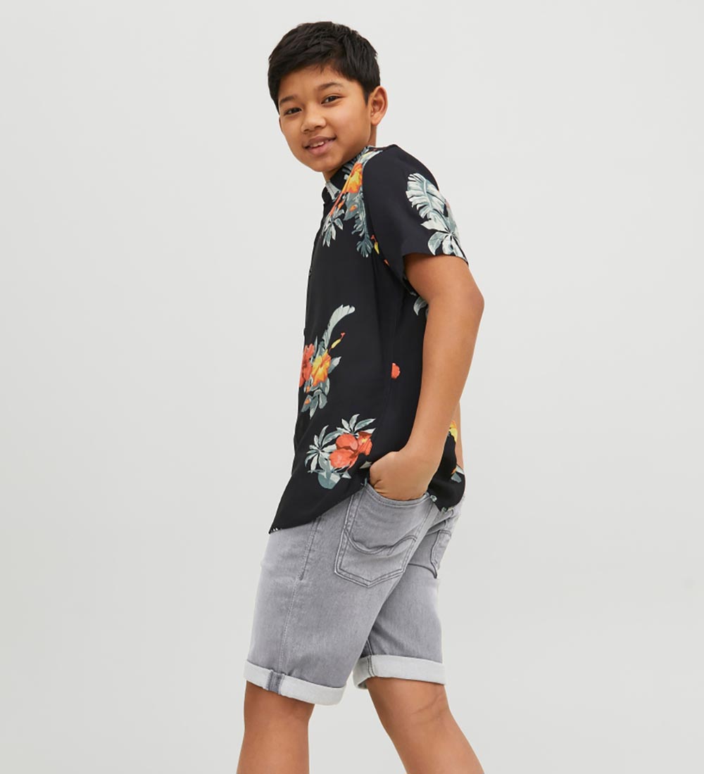 Jack & Jones Stuttbuxur - JjiRick - Grey Gallaefni