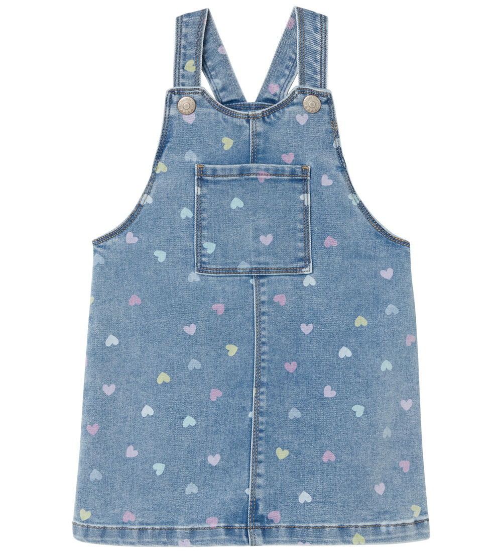 Name It Kleid - Short - NmfRosa - Medium+ Blue Denim/Hearts