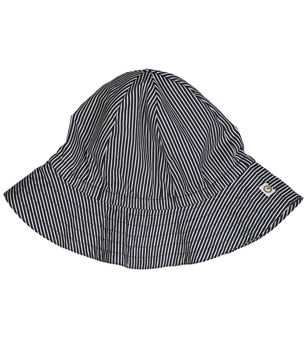 Müsli Solhatt - Poplin Stripe - Balsam Cream/Natt Blue