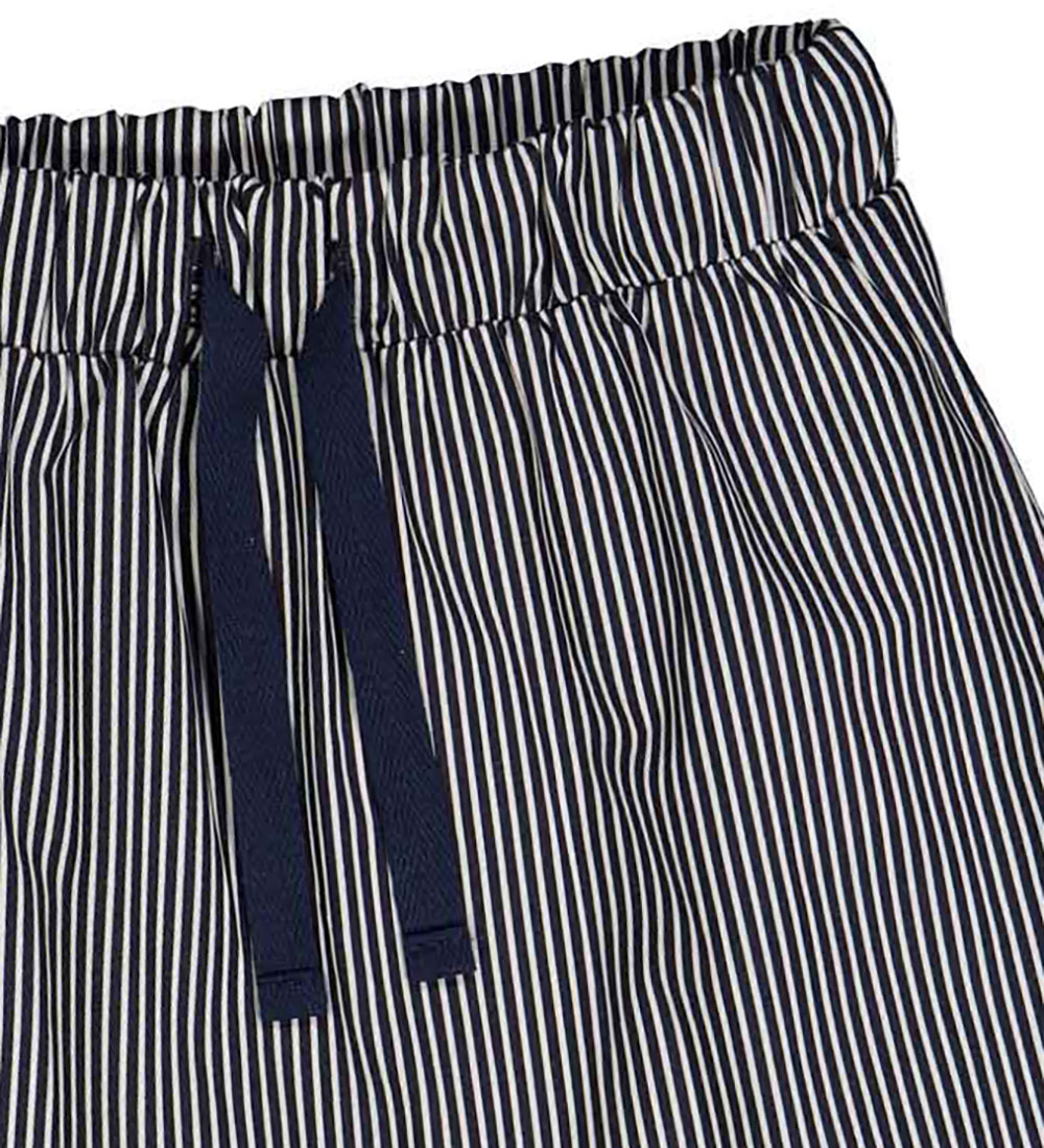 Müsli Shorts - Poplin Stripe - Conditioner Cream/Blue Night
