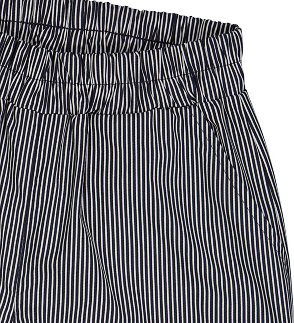 Müsli Shorts - Poplin Stripe Pocket - Conditioner Cream/Night Bl