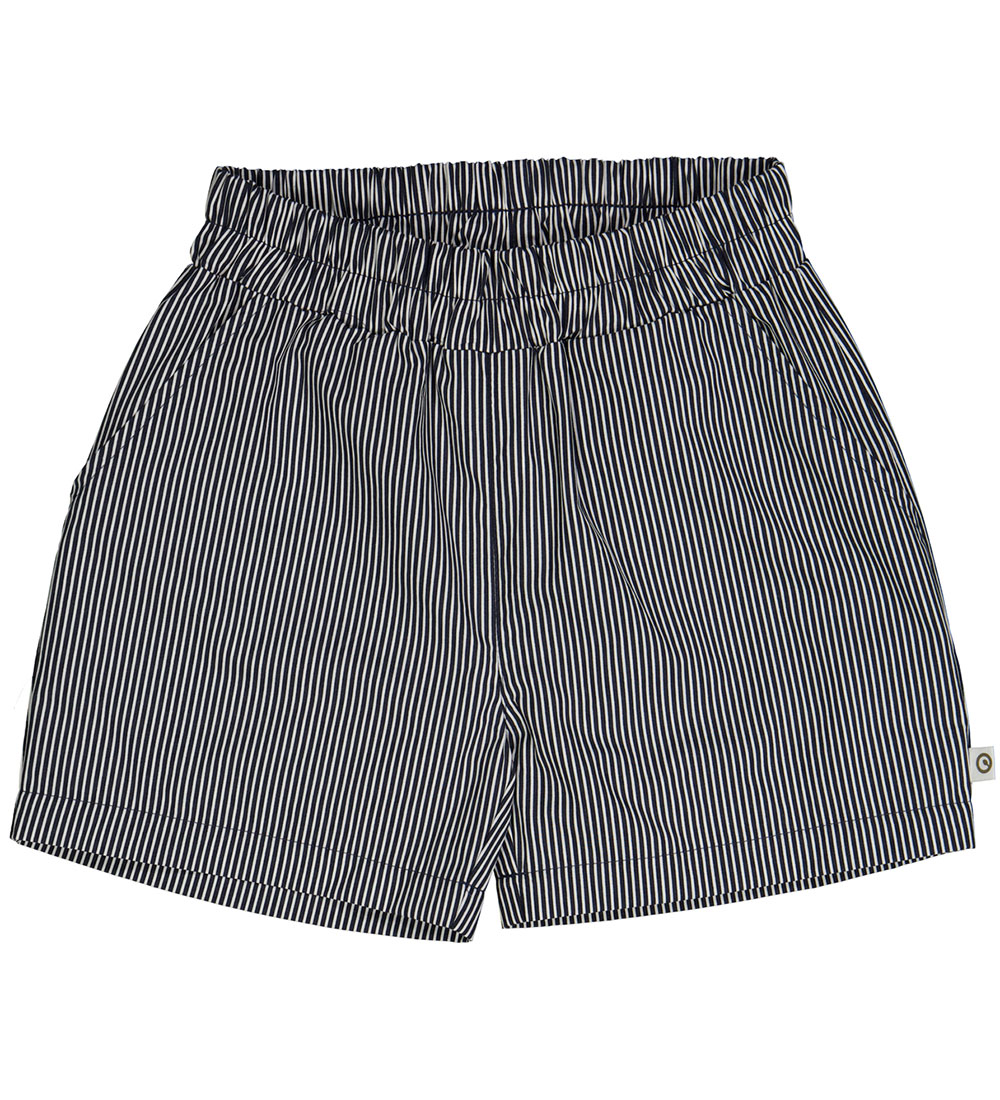 Müsli Shorts - Poplin Stripe Pocket - Conditioner Cream/Night Bl