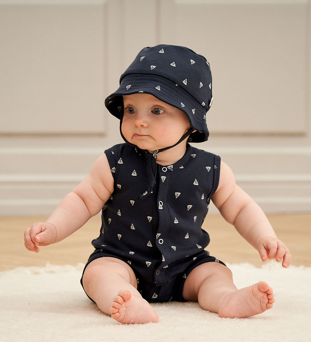 Müsli Bucket Hat - Sailboat Bucket - Night Blue/Conditioner Crea