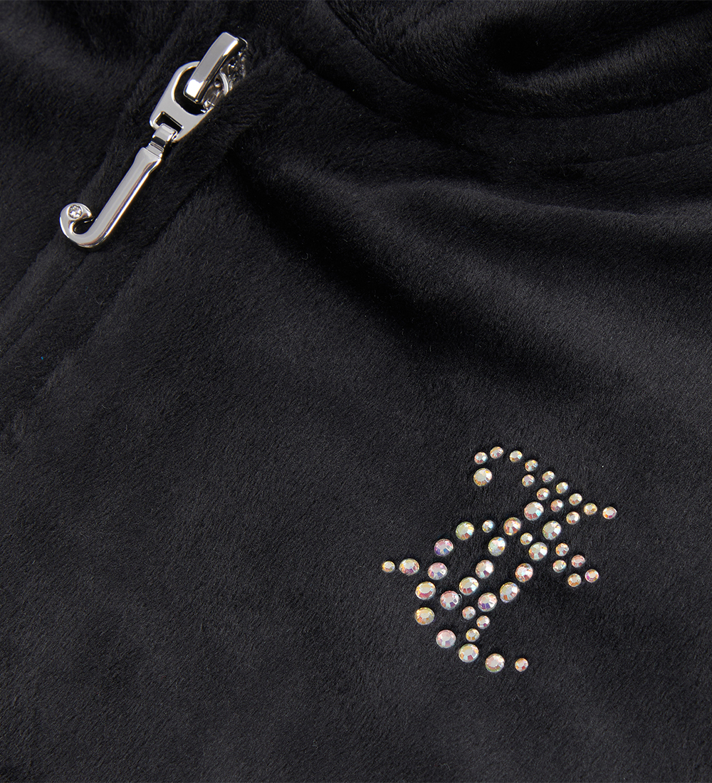 Gilet - Velours Juicy Couture - Diamant - Jet Black