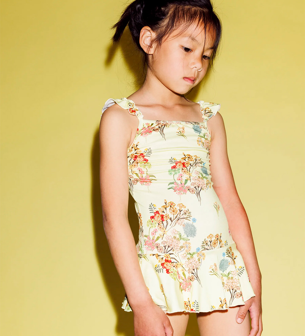 Maillot de Bain Christina Rohde - Jaune av. Fleurs