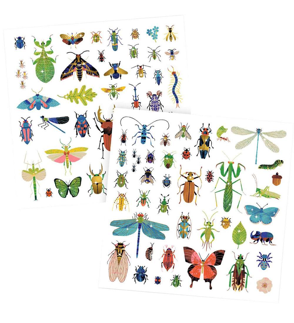 Autocollants Djeco - Métallique - 160 pces - Insectes