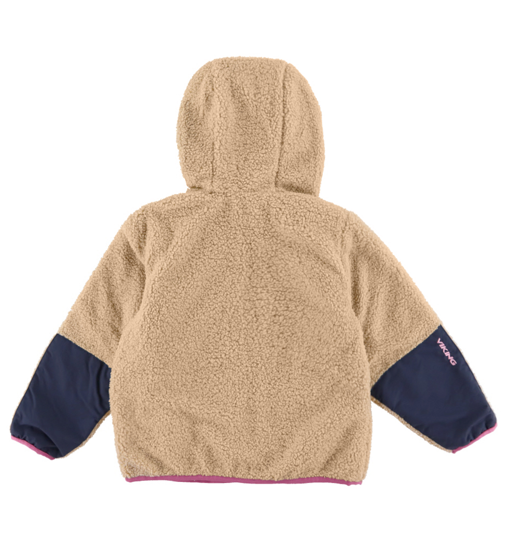 Viking Fleece Jacket - Reversible - Playtime - Plum/Beige