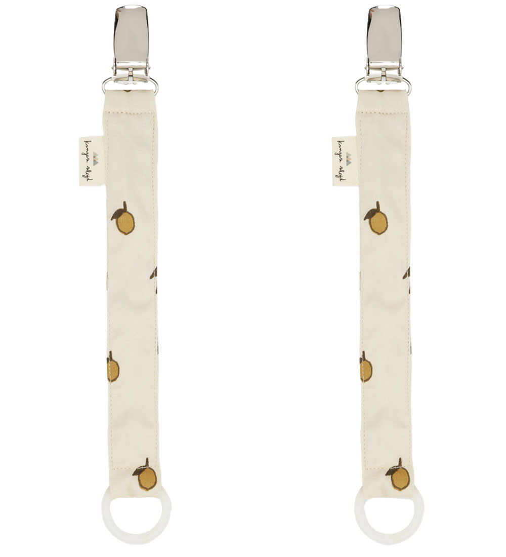 Konges Sløjd Pacifier Clips - 2-Pack - Lemon