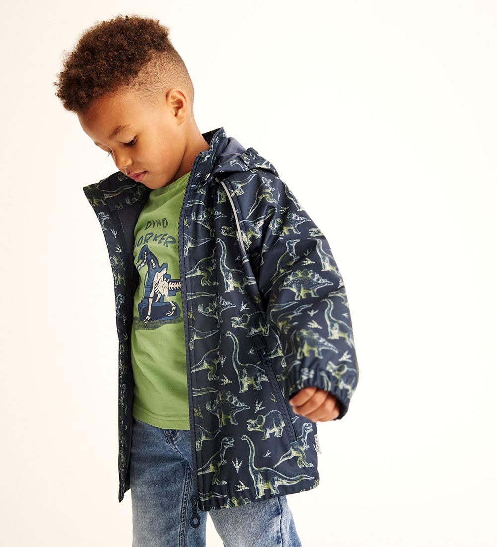 Minymo Softshell Jacket - Blue Nights w. Dinos
