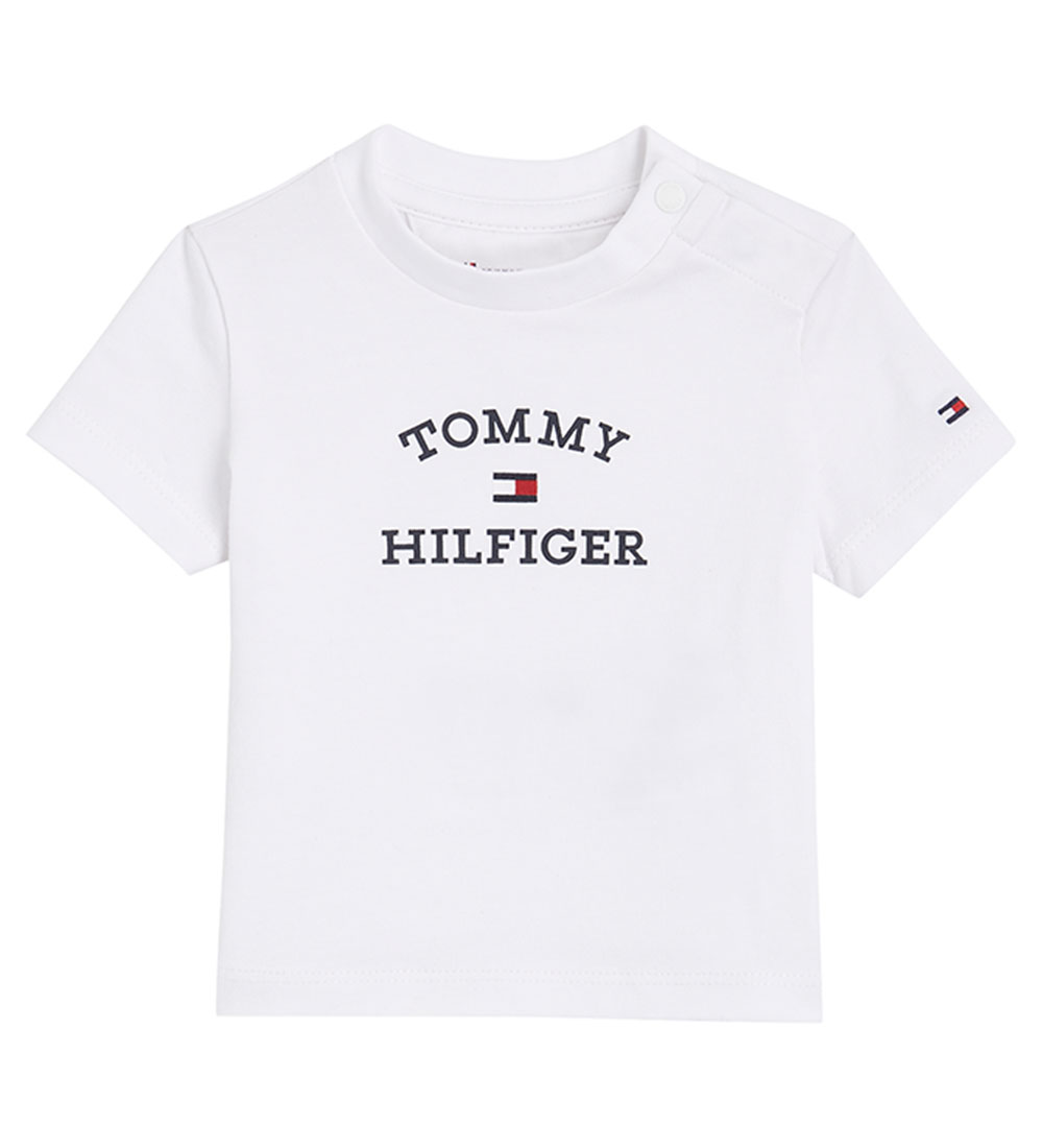 Set Tommy Hilfiger - T-Shirt/Shorts - Blanc/Marine
