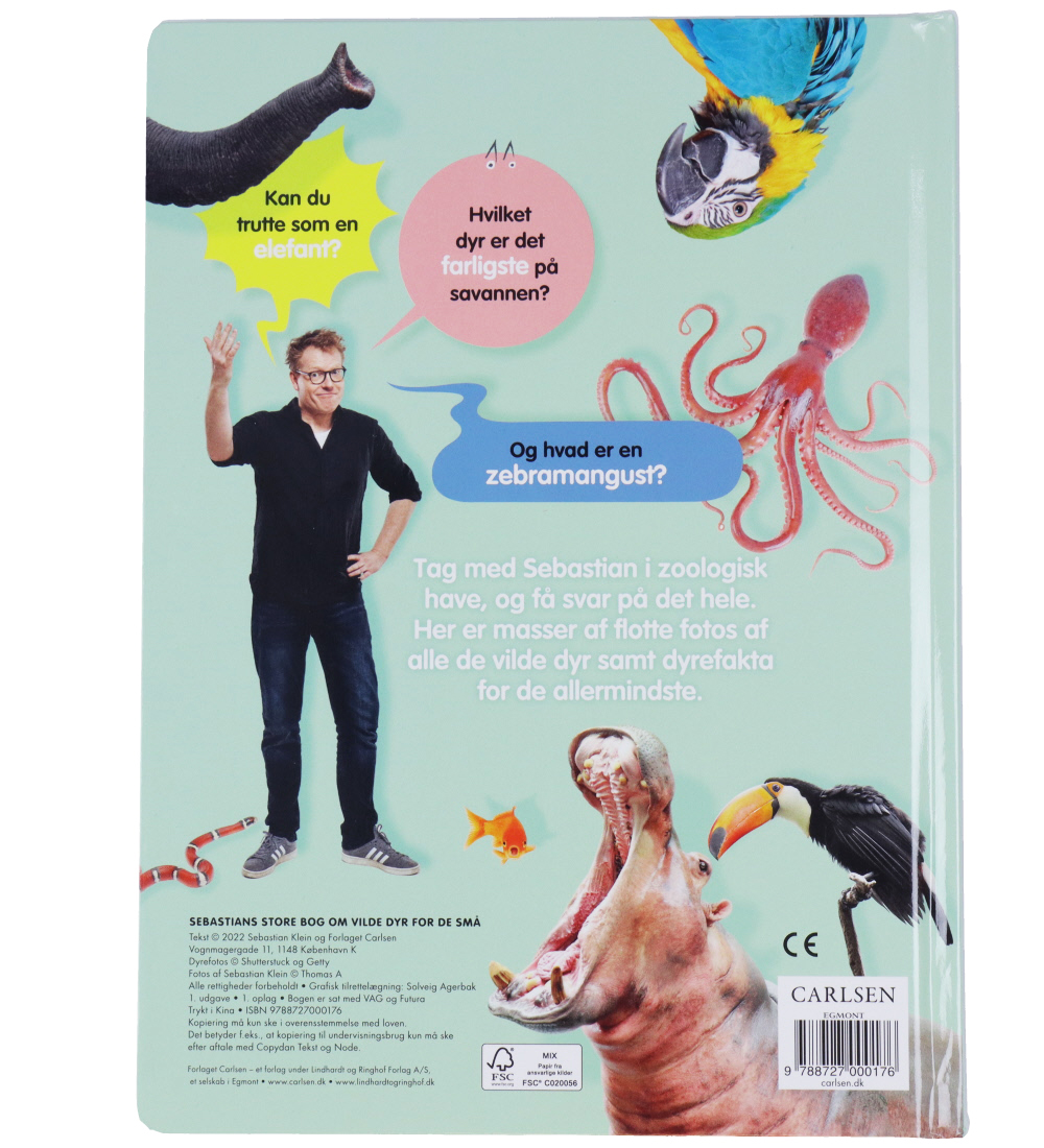 Forlaget Carlsen Book - Sebastian's Large Book About Wild Animal