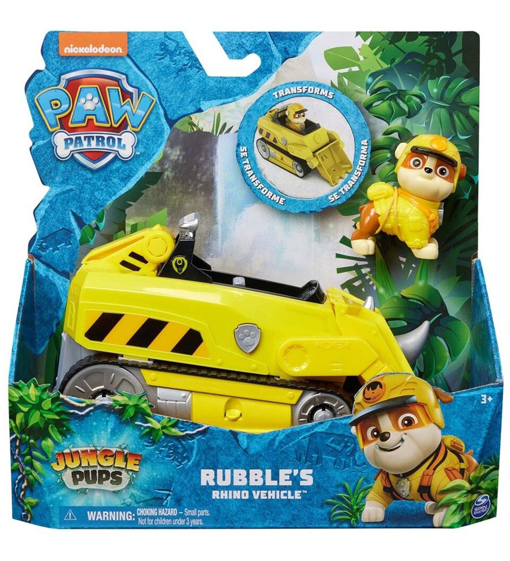 Paw Patrol Leikfangabíll - 20 cm - Rubble's Rhino Vehicle