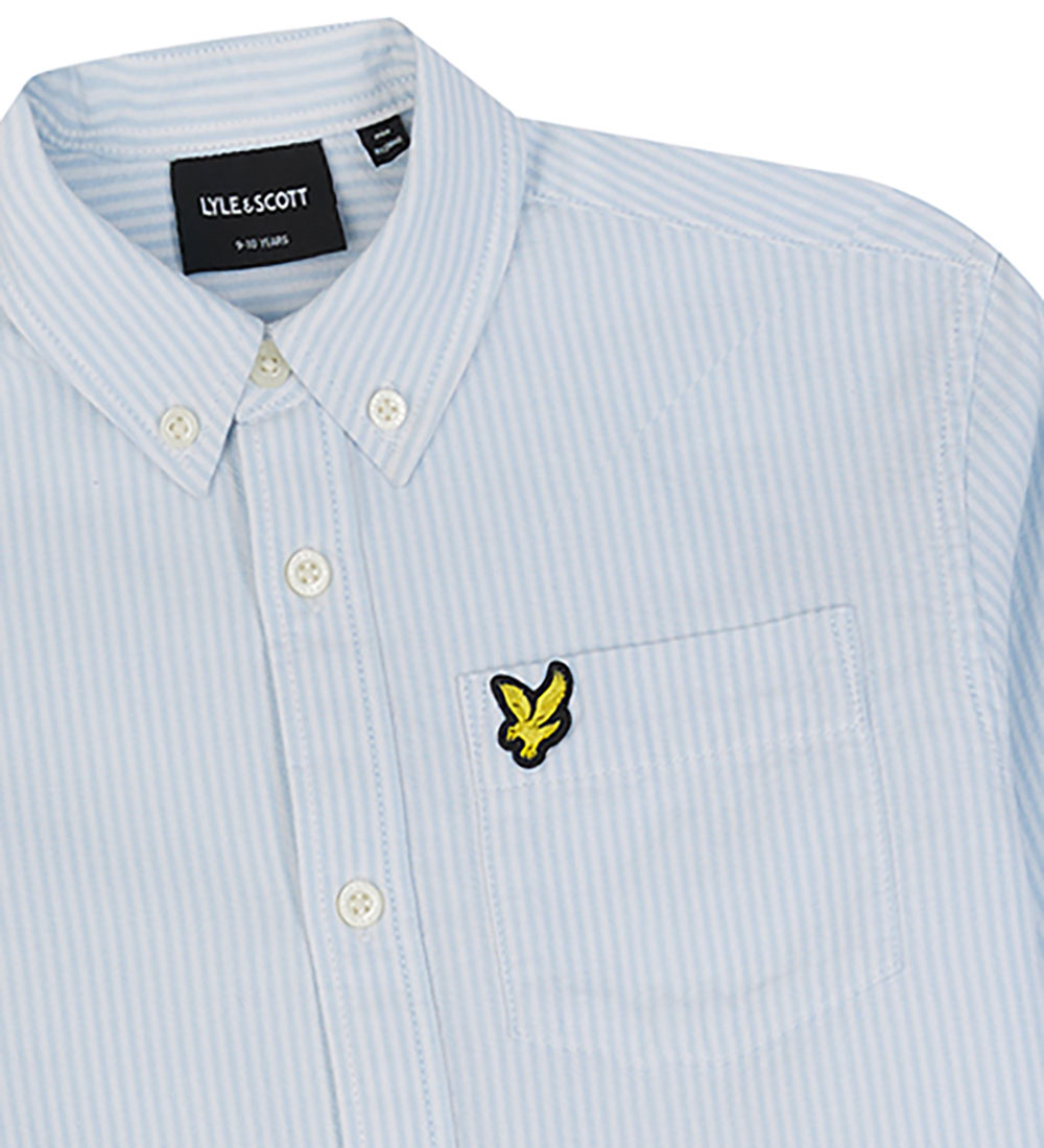 Lyle & Scott Overhemd - Oxford - Lichtblauw/Wit