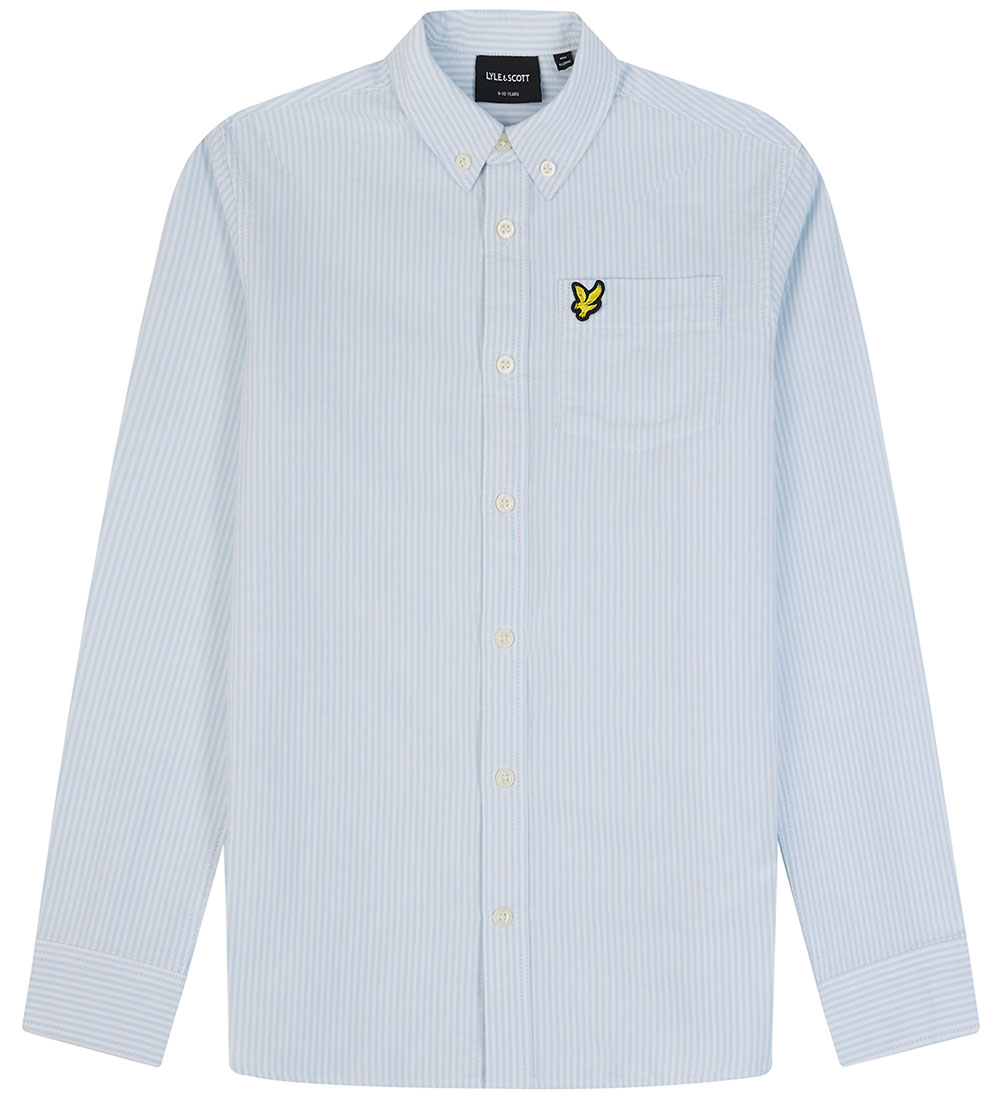 Lyle & Scott Overhemd - Oxford - Lichtblauw/Wit