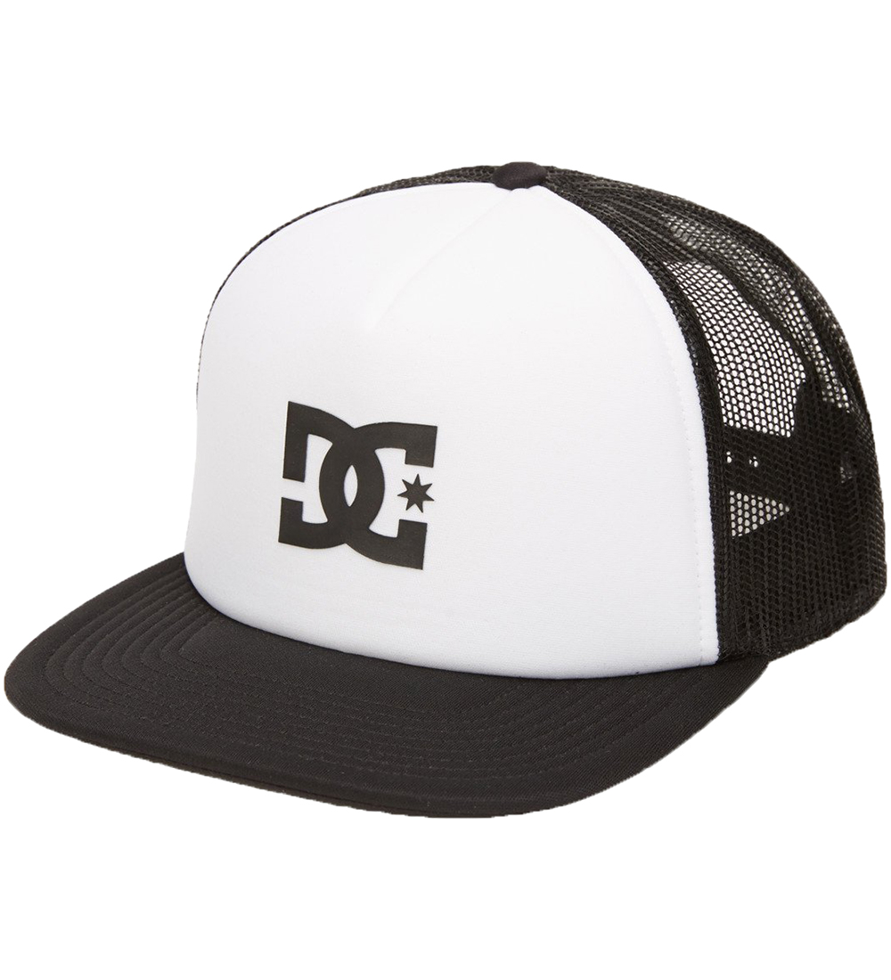 DC Schuhe Kappe - Tankstellen-Trucker - Weiß/Schwarz