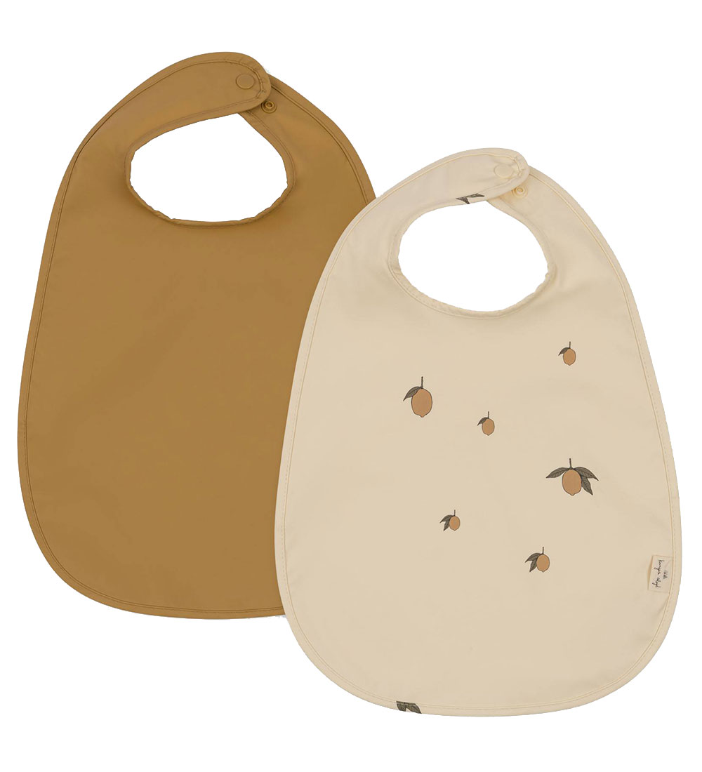Konges Sløjd Lätzchen - PU - 2er-Pack - Lemon