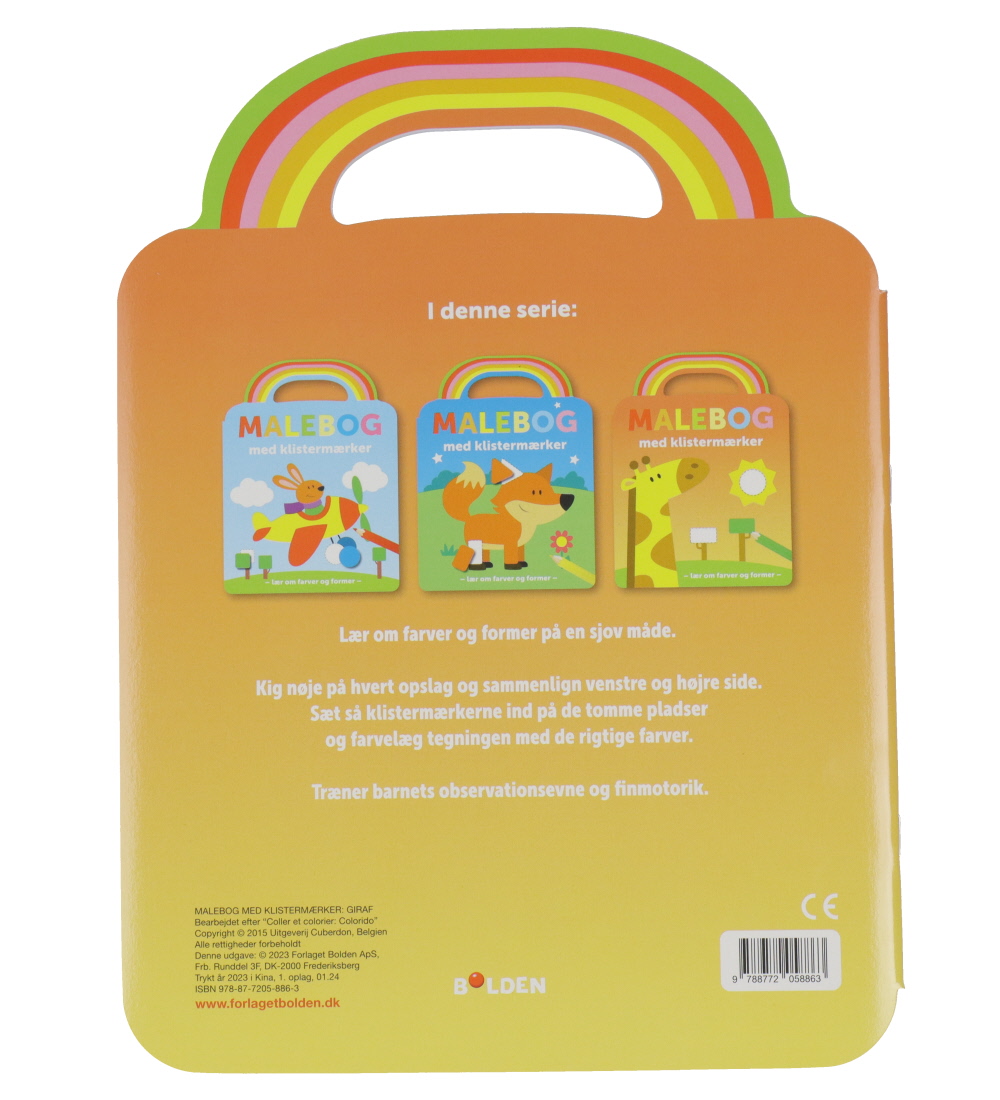 Forlaget Bolden Colouring Book w. Stickers - Giraffe