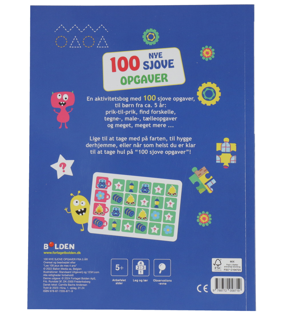 Forlaget Bolden Workbook - 100 New Fun Tasks - From 5 Years