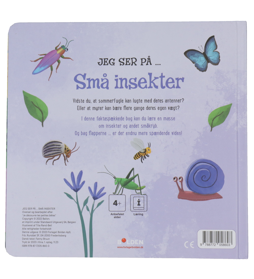 Forlaget Bolden Bok m. Flapper - Jeg ser på... små insekter