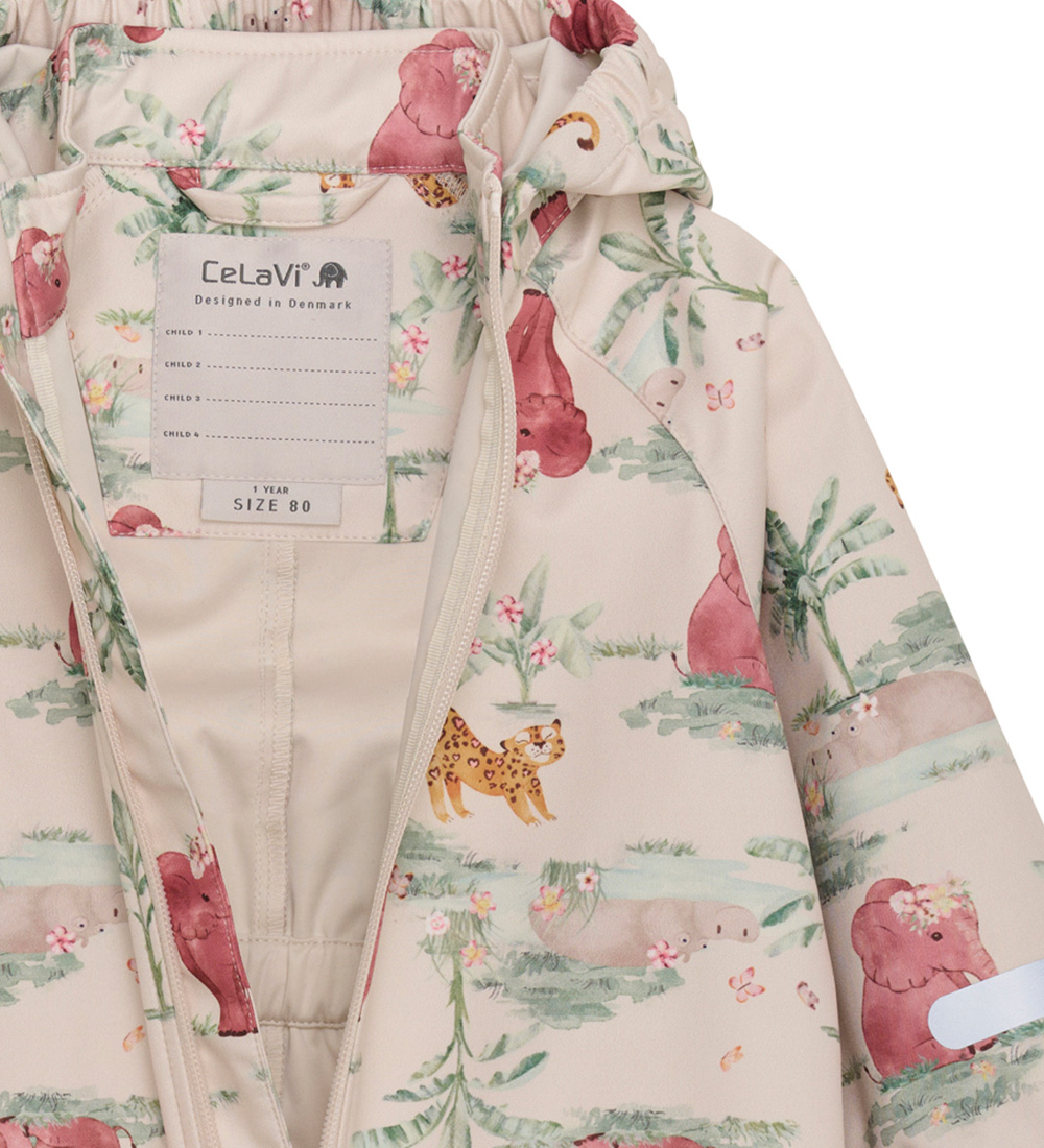 CeLaVi Softshell föt - Brandied Apricot/Bleikt M. Fílar
