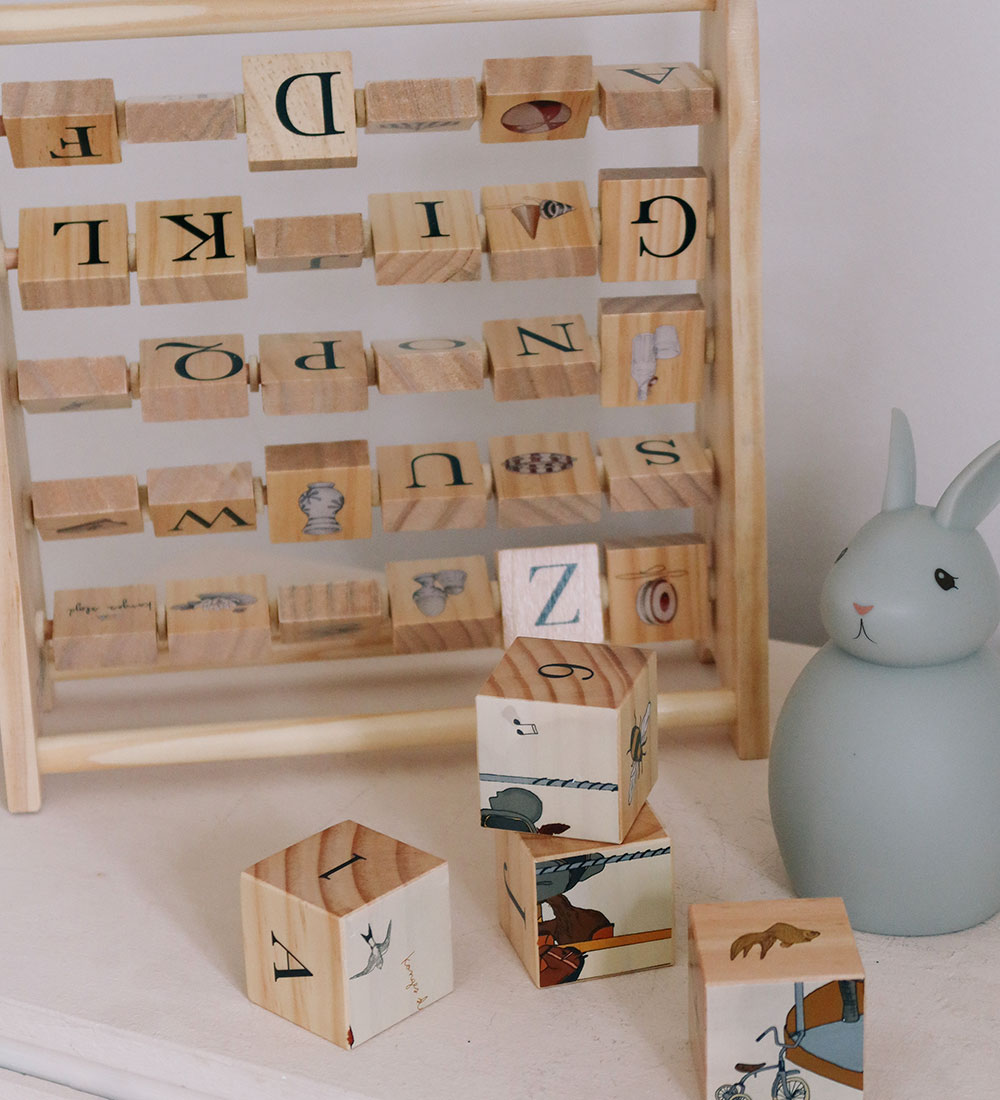 Jouet d'Activité Konges Sløjd - ABC Cadre de bloc - Bois - Multi