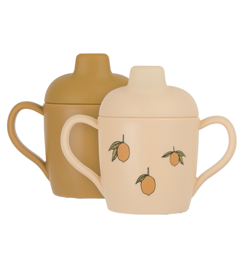 Konges Sløjd Cups w. Spout Lid - 2-Pack - Lemon