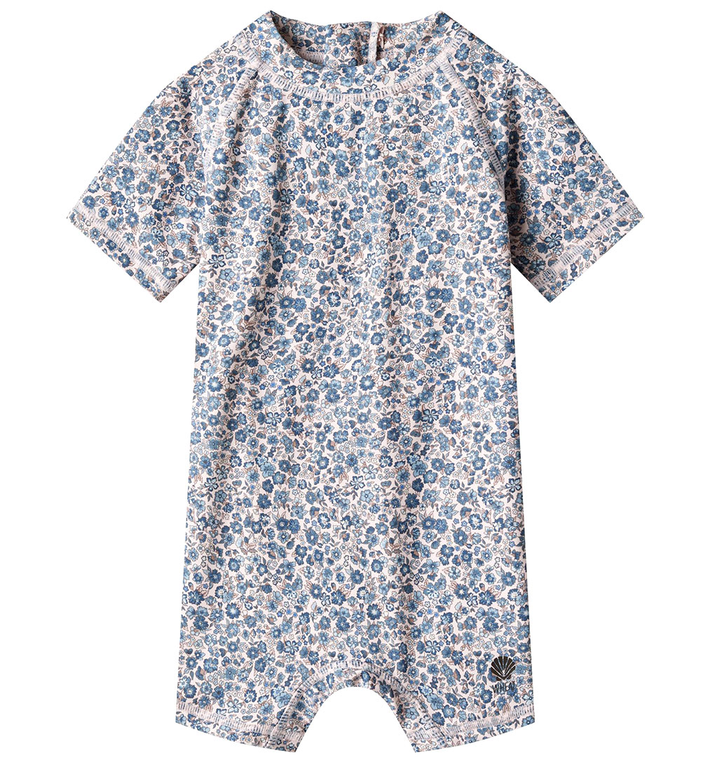 Wheat Coverall Swimsuits - UV40+ - Cas - Blue Flower Meadow