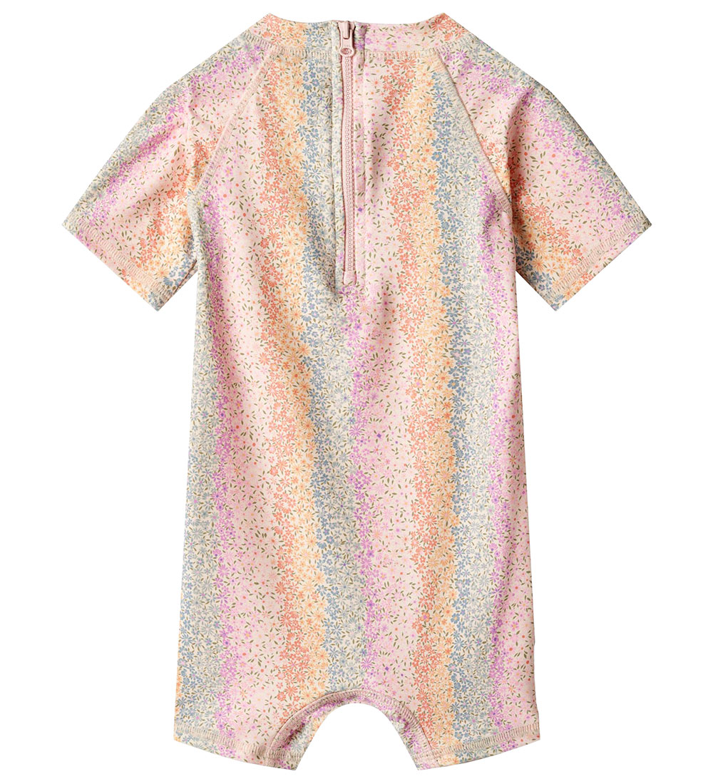 Wheat Coverall Swimsuit - UV40+ - Cas - Rainbow Flowers