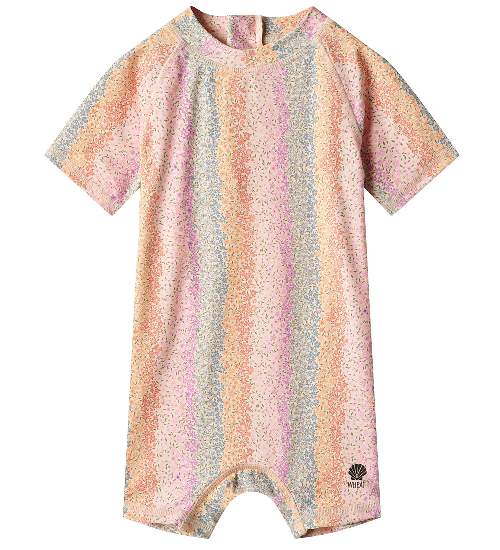 Wheat Coverall Swimsuit - UV40+ - Cas - Rainbow Flowers