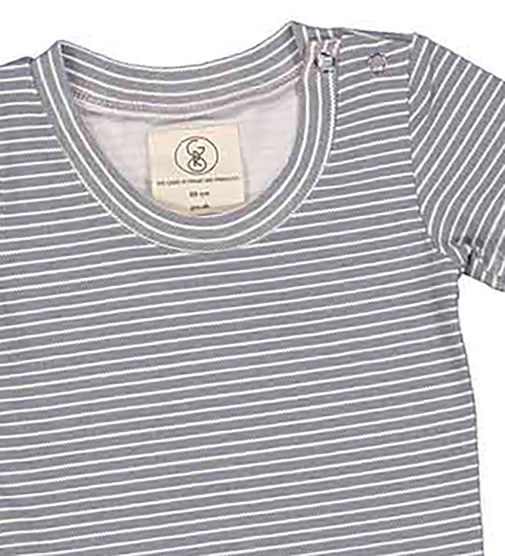 Gro Bodysuit s/s - Atlas - Warm White/Stripes