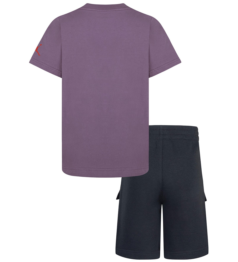 Jordan Shorts Set - Air 3D FT - Schwarz/Lila