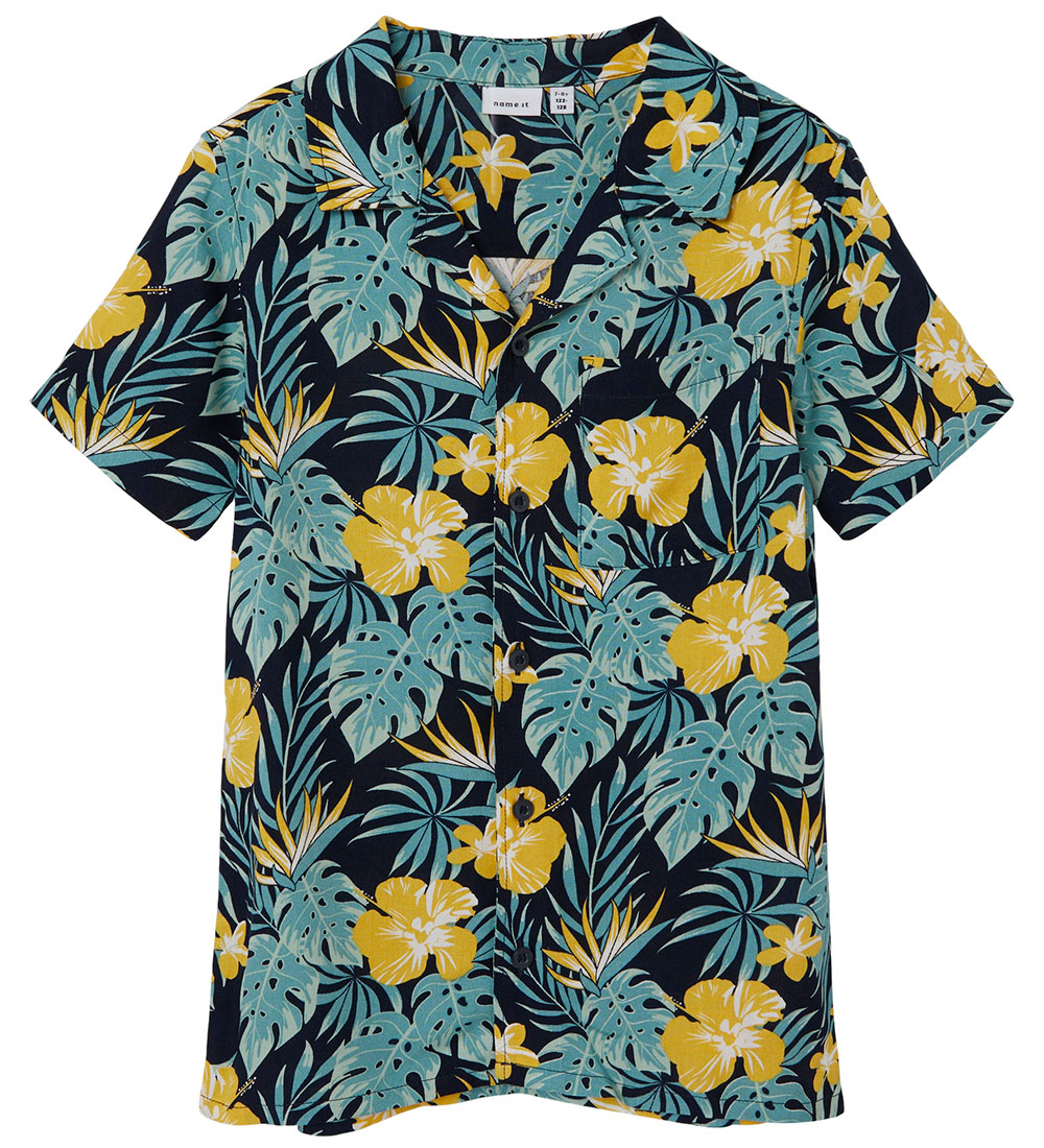 Name It Skyrta - Núðlur - NkmFerane - Dark Sapphire/Tropical