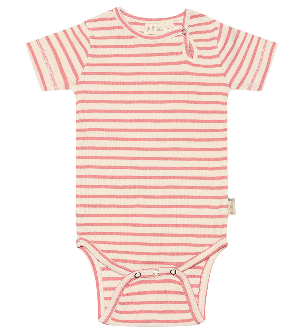 Petit Piao Bodysuit s/s - Rib - Modal - Sea Shell Pink
