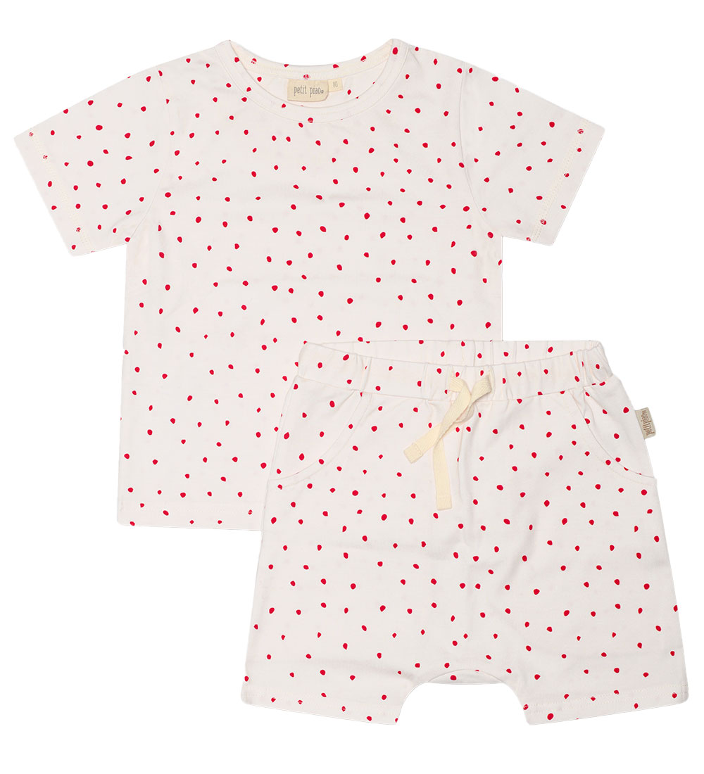Set Petit Piao - T-Shirt/Shorts - Rouge vif