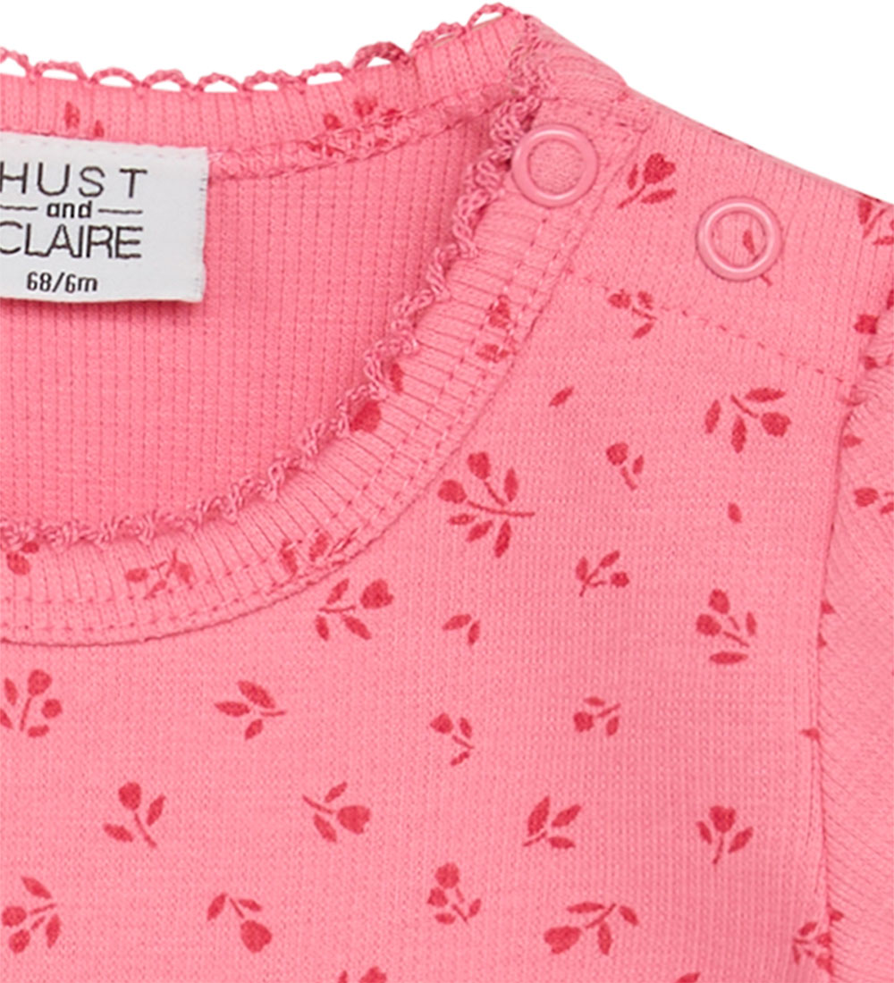 Hust and Claire Bodysuit s/s - Waffle Fabric - HCBitt - Flamingo