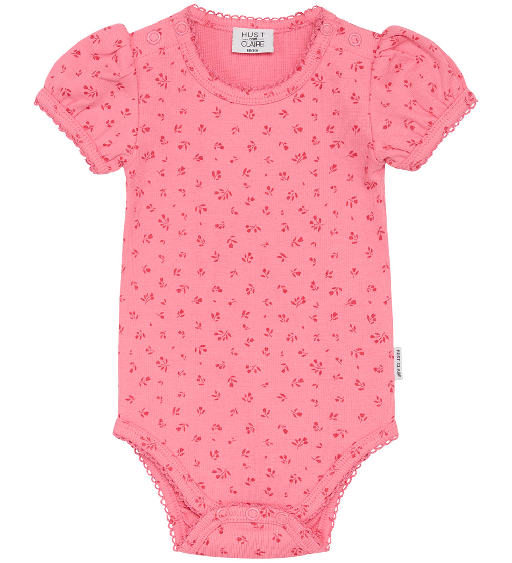 Hust and Claire Bodysuit s/s - Waffle Fabric - HCBitt - Flamingo