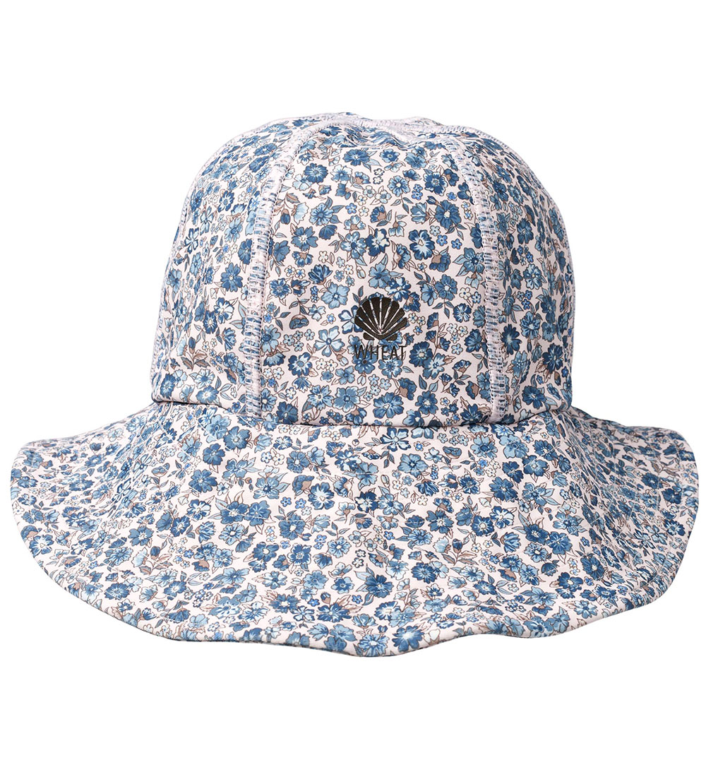 Wheat Badhatt - UV40+ - Blue Flower Äng m. Velcro