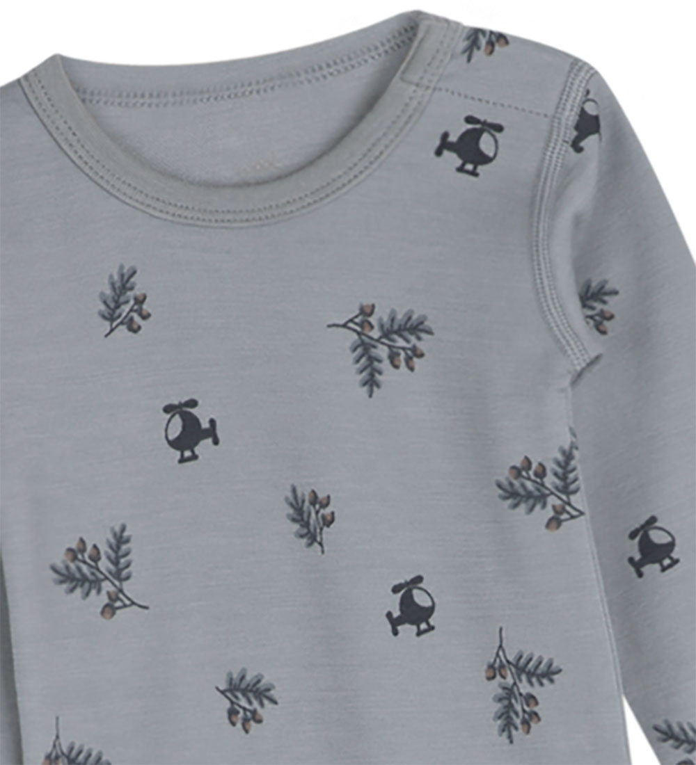 Hust and Claire Bodysuit l/s - Wool/Bamboo - Baloo-HC - Blue Win