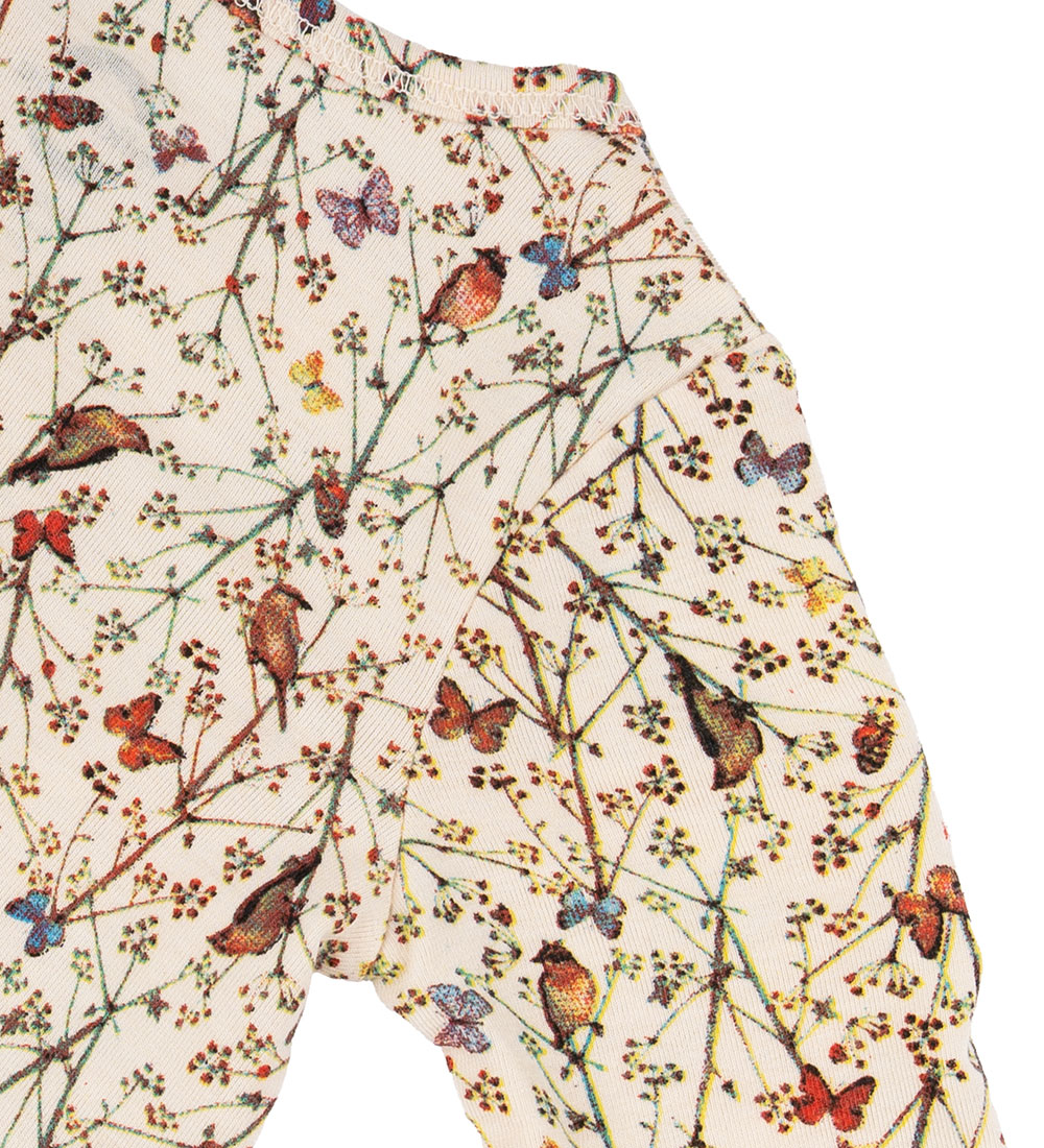Mikk-Line Bluse - Wolle/Bambus - Off-White m. Print