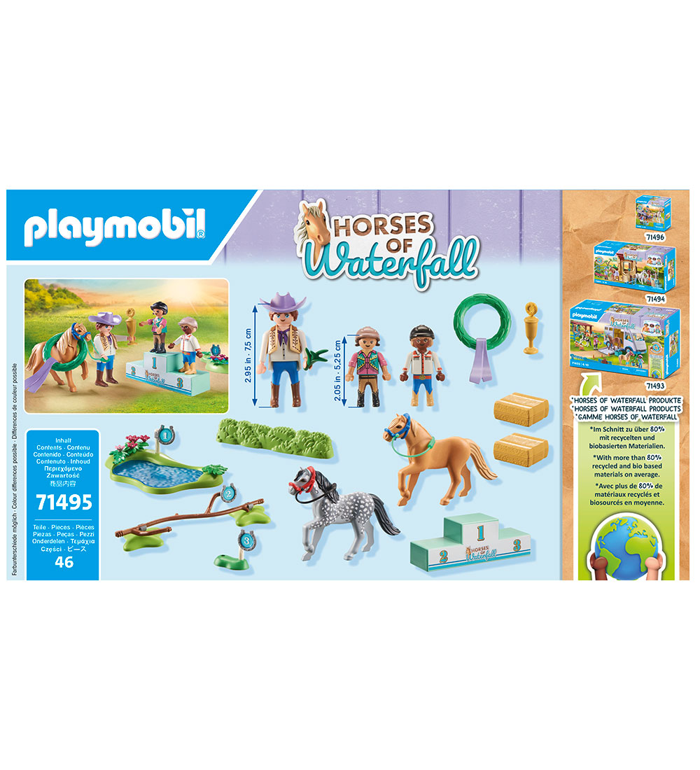 Playmobil Horses Of Waterfall - Ponyturnering - 71495 - 46 Parts