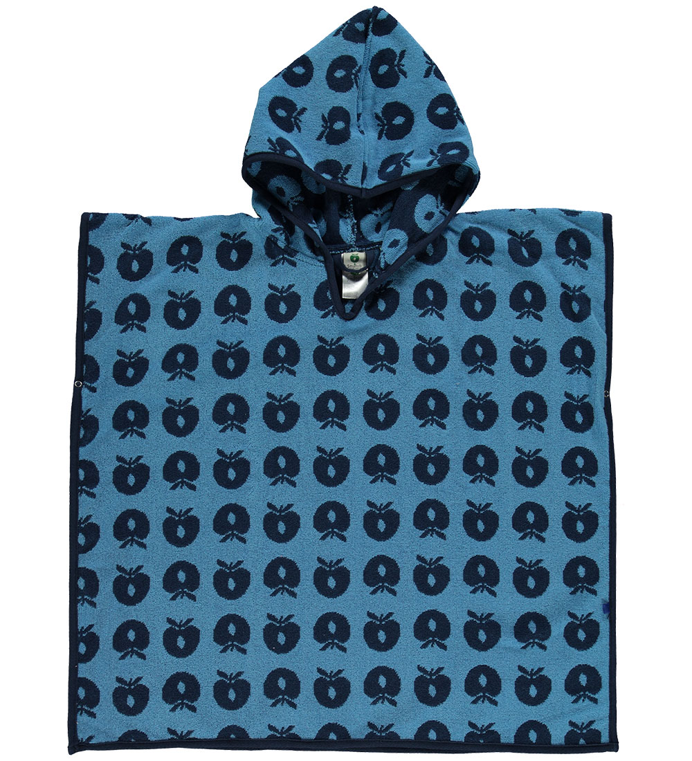 Småfolk Towel Poncho - Blue Grotto