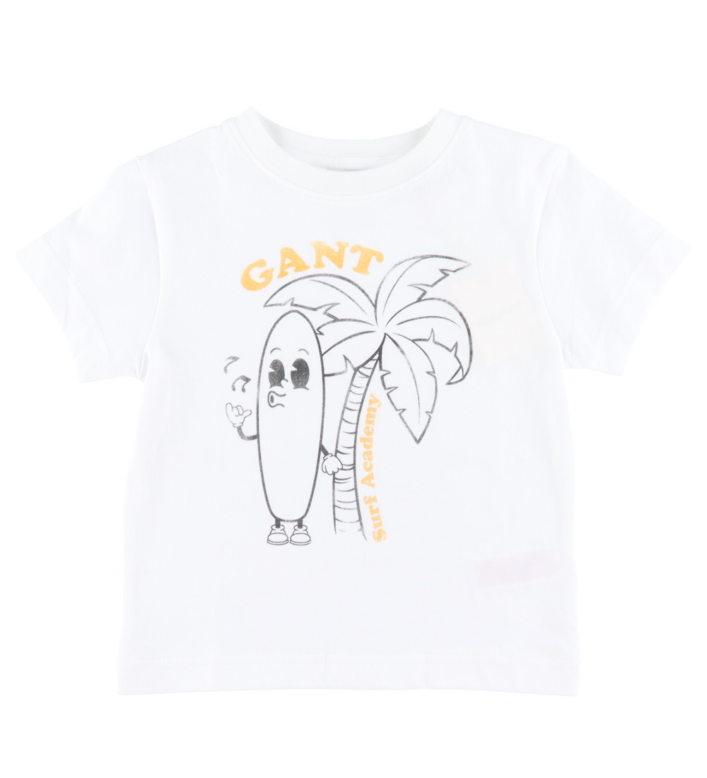 GANT T-shirt - Surf Academy - Vit