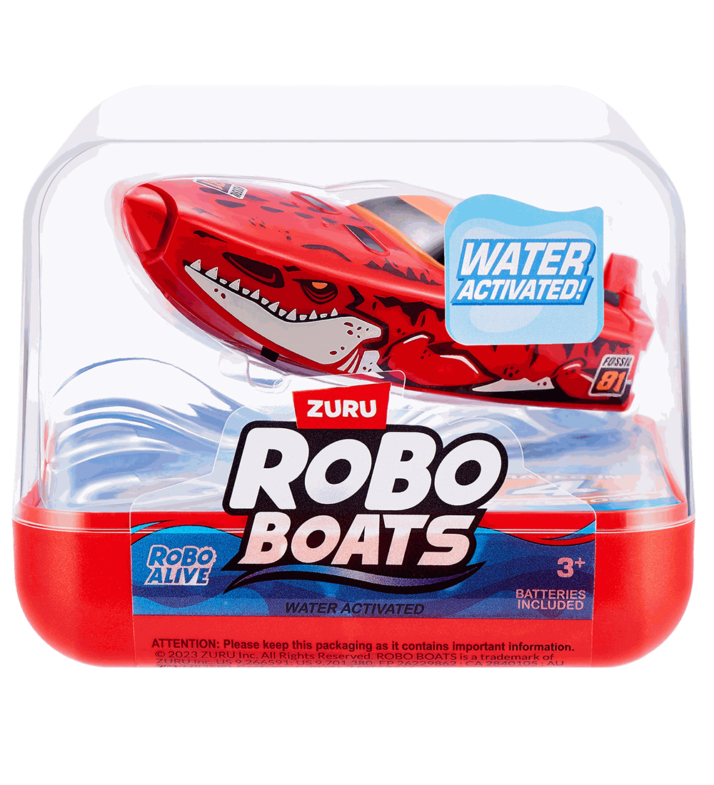 Robo Alive Bath Toy - Robot Boats - Red